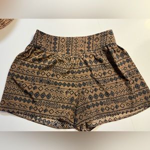 High Waisted Tribal Shorts